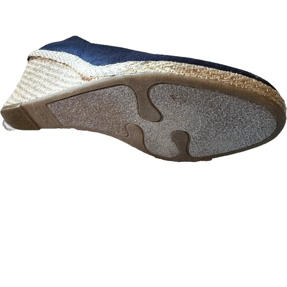 Life Stride Soft System Womens Size 8.5M Navy Tan Espadrilles Wedges NEW NWOB - Picture 8 of 13